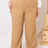 Calça Reta Alfaiataria Feminina - Capuccino - Uhnika