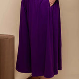 Calça Saia de Malha - Roxo - Uhnika