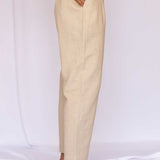 Calça Skinny de Linho - Linho Natural - Uhnika
