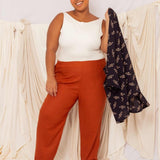 Calça Skinny de Linho - Linho Natural - Uhnika