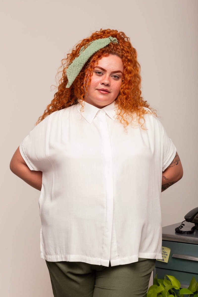 Camisa Feminina Office Comfy - Off White - Uhnika