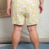 Shorts de Linho Savana - Floral Amarelo - Uhnika