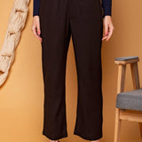 Calça Reta Alfaiataria Feminina - Preto - Uhnika