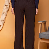 Calça Reta Alfaiataria Feminina - Preto - Uhnika