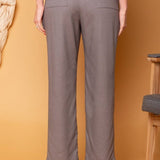 Calça Reta Alfaiataria Feminina - Cinza - Uhnika