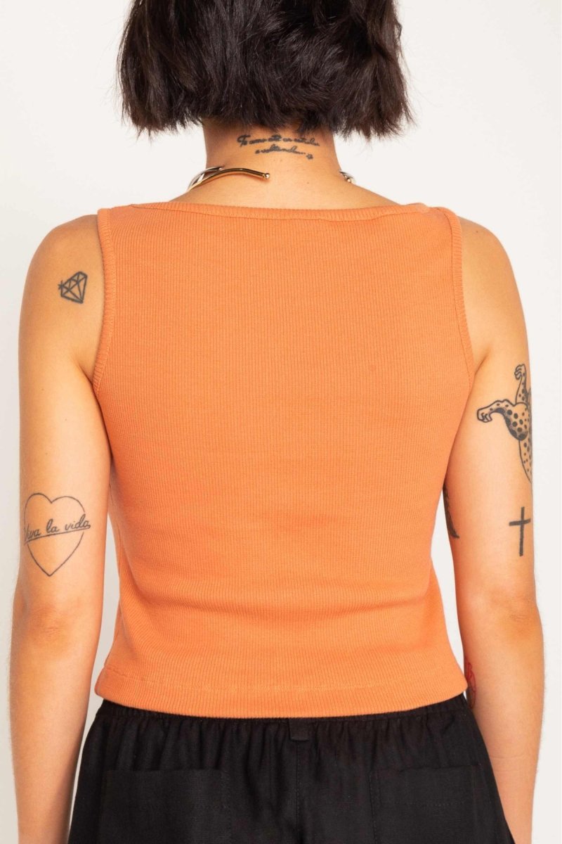 Regata Básica Feminina Slim Canelada - Coral - Uhnika