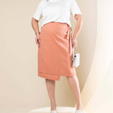 Saia Reta Ajustável - Coral - Uhnika