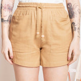 Shorts de Linho Savana - Capuccino - Uhnika