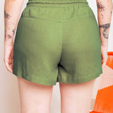 Shorts de Linho Savana - Verde - Uhnika
