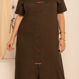 Vestido Feminino Solto de Linho - Verde - Uhnika