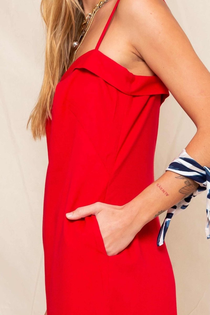 Vestido de Linho Luna - Vermelho - Uhnika