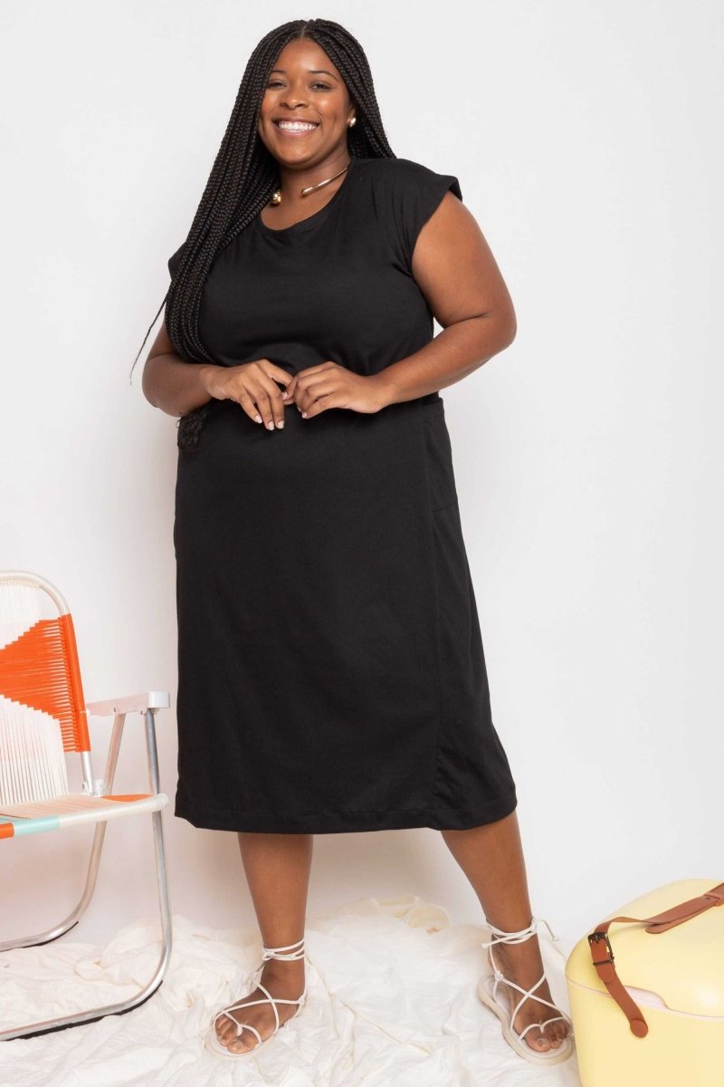 Vestido Muscle Tee de Malha - Preto - Uhnika