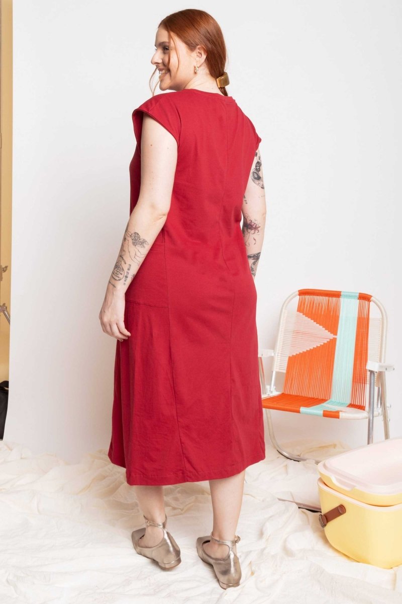 Vestido Muscle Tee de Malha - Vermelho - Uhnika