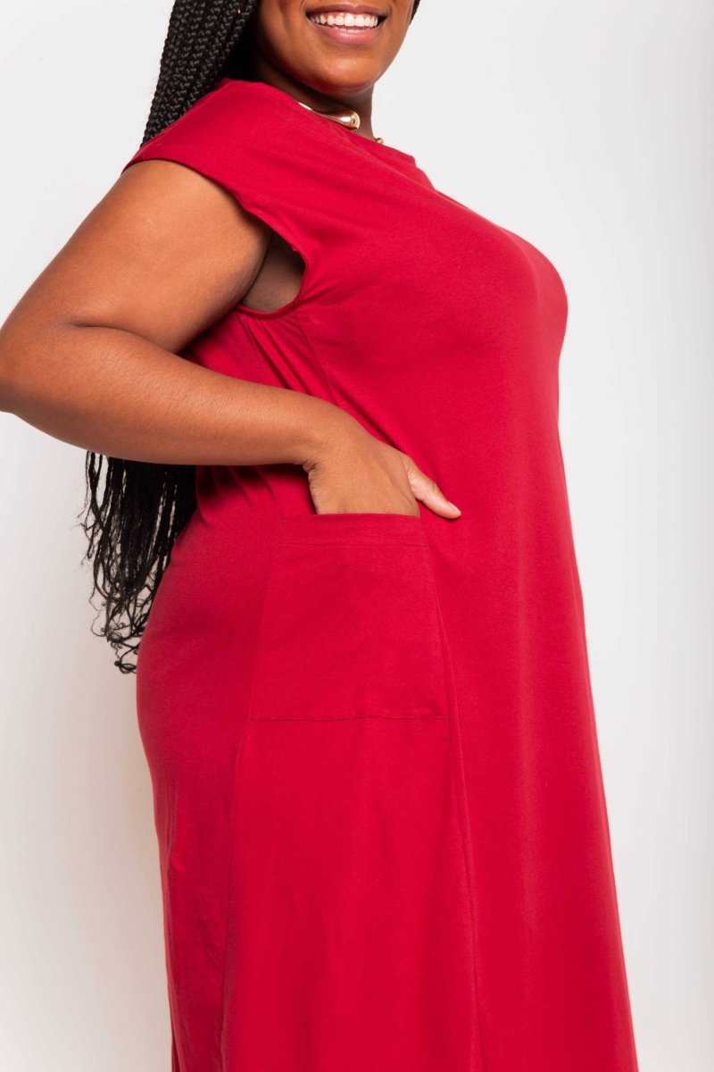 Vestido Muscle Tee de Malha - Vermelho - Uhnika