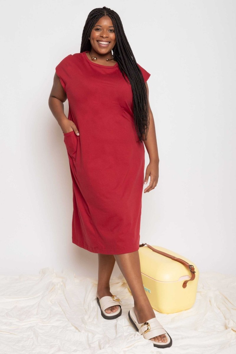 Vestido Muscle Tee de Malha - Vermelho - Uhnika