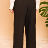 Calça Pantalona de Algodão - Preto - Uhnika