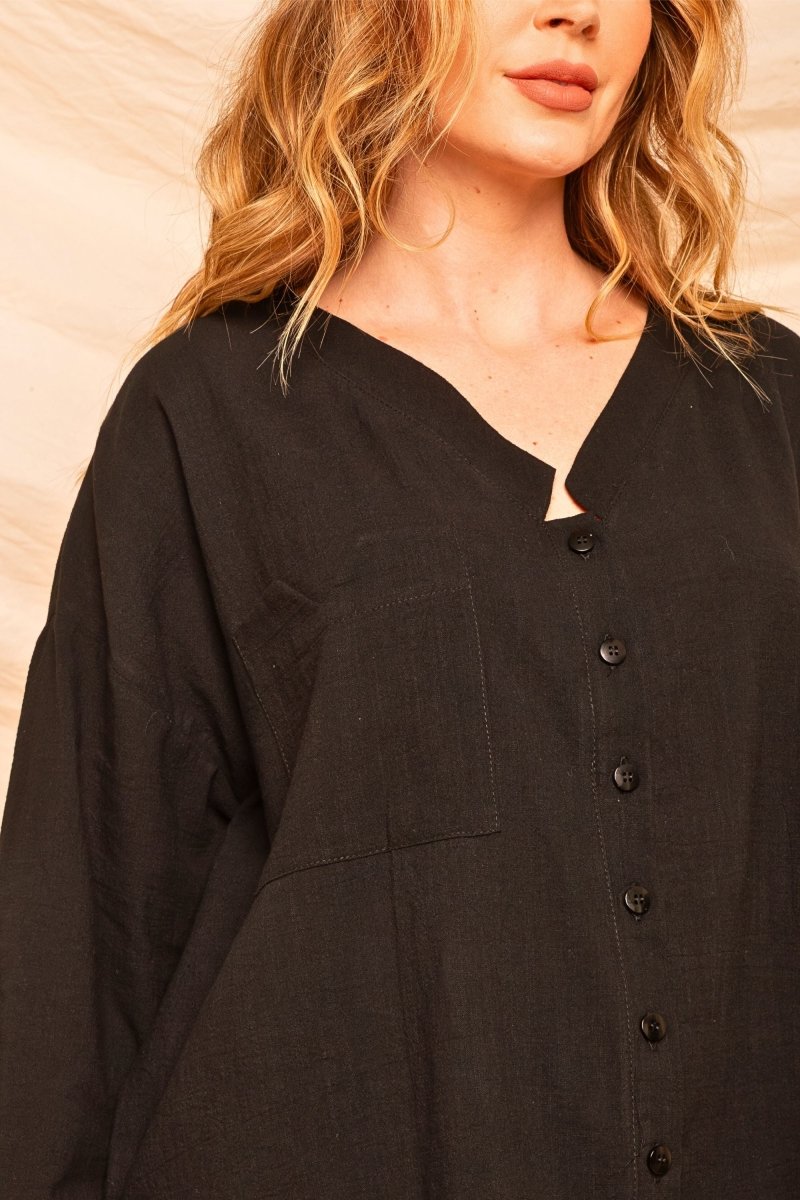 Camisa de Algodão Nômade - Preto - Uhnika