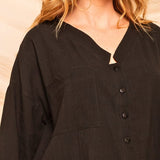 Camisa de Algodão Nômade - Preto - Uhnika