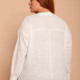 Camisa de Algodão Nômade - Off White - Uhnika