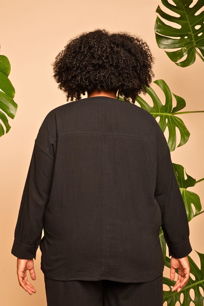 Camisa de Algodão Nômade - Preto - Uhnika