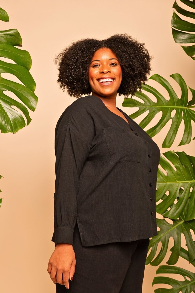 Camisa de Algodão Nômade - Preto - Uhnika