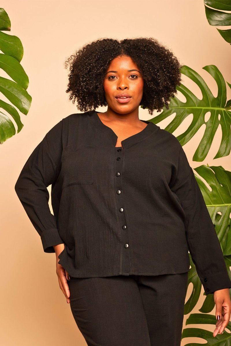 Camisa de Algodão Nômade - Preto - Uhnika