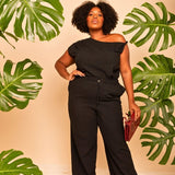 Calça Pantalona de Algodão - Preto - Uhnika