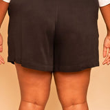 Shorts Feminino de Viscose - Preto - Uhnika
