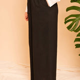 Calça Pantalona de Algodão - Preto - Uhnika