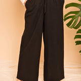 Calça Pantalona de Algodão - Preto - Uhnika