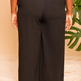 Calça Pantalona de Algodão - Preto - Uhnika