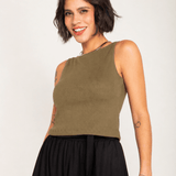 Regata Básica Feminina Slim Canelada - Verde - Uhnika