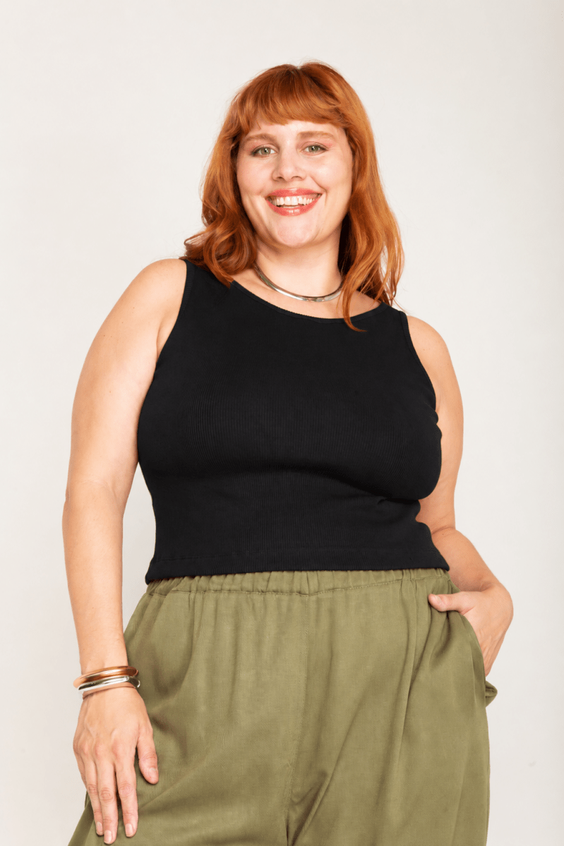Regata Básica Feminina Slim Canelada - Preto - Uhnika