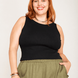 Regata Básica Feminina Slim Canelada - Preto - Uhnika