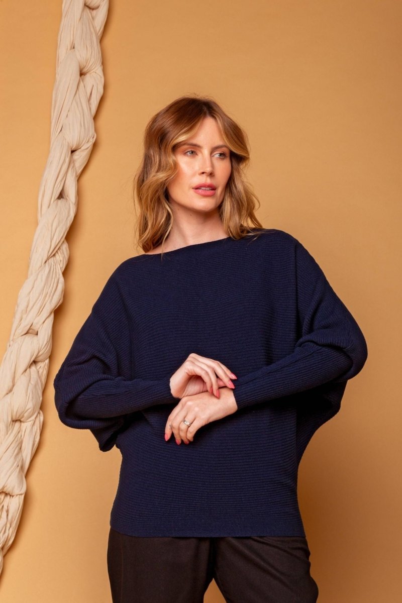 Blusa Canelada Modal - Azul Marinho - Uhnika