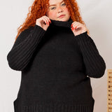 Blusa de Tricot Oversized - Preto - Uhnika