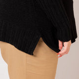 Blusa de Tricot Oversized - Preto - Uhnika