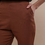 Calça Skinny de Linho - Preto - Uhnika