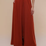 Calça Pantalona de Malha - Terracota - Uhnika