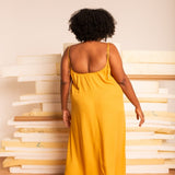 Vestido Leve Amplo Longo - Mostarda - Uhnika