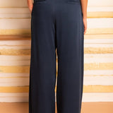 Calça Wide Leg Alfaiataria - Azul Marinho - Uhnika