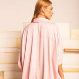 Camisa Ampla com Pregas - Off White - Uhnika