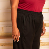 Calça Pantalona de Linho Feminina - Preto - Uhnika