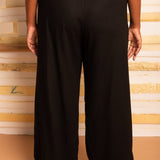 Calça Pantalona de Linho Feminina - Preto - Uhnika