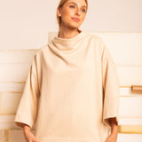 Moletom Gola Alta Oversized - Avelã - Uhnika