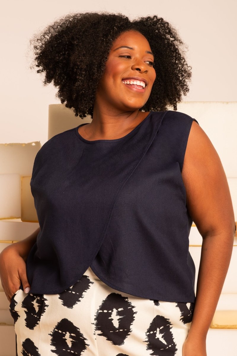 Blusa Feminina de Linho Pétala - Off White - Uhnika