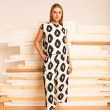 Calça de Linho Pantacourt - Estampa Repouso - Uhnika