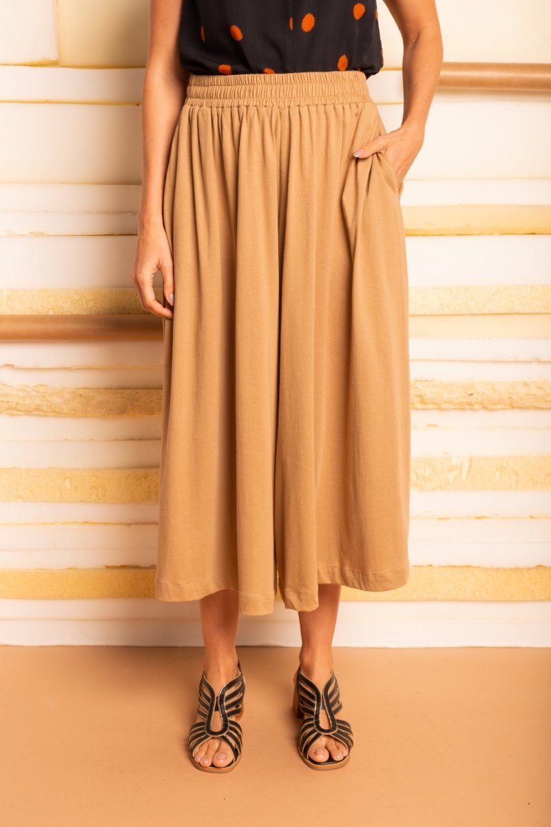 Calça Saia de Malha - Capuccino - Uhnika