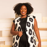 Colete de Linho Alongado - Estampa Repouso - Uhnika