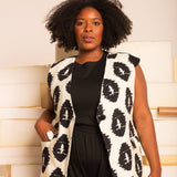 Colete de Linho Alongado - Estampa Repouso - Uhnika